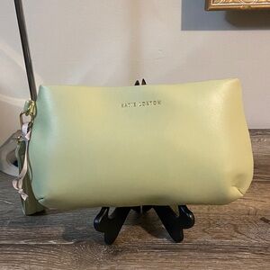 Katie Loxton Serena NWOT Soft Sage Wristlet Clutch Gold Accents 10x6x2